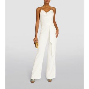 ALICE+OLIVIA
Cowl-Neck Primrose Satin Jumpsuit